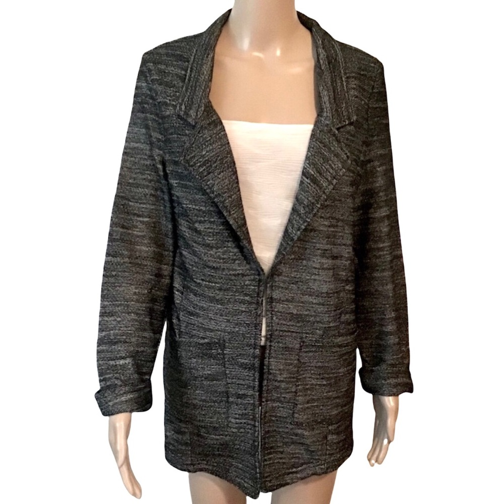 INC International Concepts Variegated Knit Button Front Blazer Jacket Small